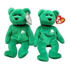 TY Beanie Babies Collection Erin The Bear 1997 Retired 5th Gen Swing Tag Pair